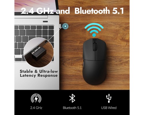 Мишка Lemokey G1 USB-A/USB-C/Wireless 8K Black (G1-A1)
