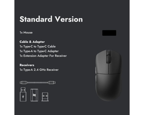 Мишка Lemokey G1 USB-A/USB-C/Wireless 8K Black (G1-A1)