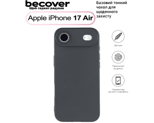 Чохол до мобільного телефона BeCover Apple iPhone 17 Air Black (713758)