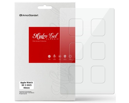 Плівка захисна Armorstandart hydrogel Apple Watch SE 3 2025 40mm 6 pcs (ARM88735)