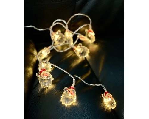 Гірлянда Luca Lighting Санта, струна 1,2 м, 10 LED теплий білий, 2АА (8720362642305)