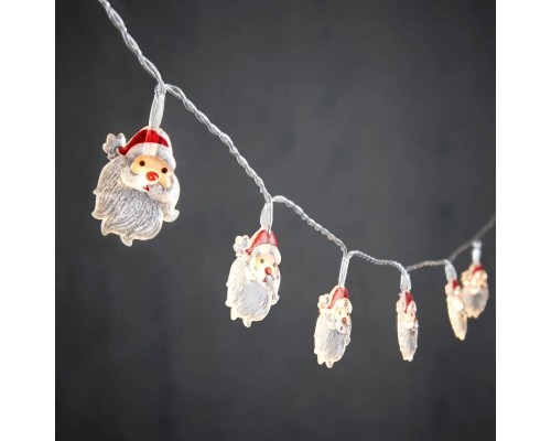 Гірлянда Luca Lighting Санта, струна 1,2 м, 10 LED теплий білий, 2АА (8720362642305)