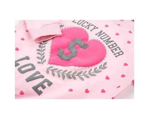 Спортивний костюм дитячий Breeze із серцем (9347-140G-pink)