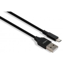 Дата кабель USB 2.0 AM to Micro 5P nylon 1m black Vinga (VCPDCMBN21BK)