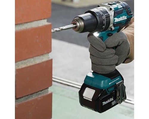 Шуруповерт Makita дрель-шуруповерт с ударом LXT, 18В, 3Аг х 2шт, DC18RC, кейс, (DHP484RFE)