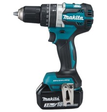 Шуруповерт Makita дрель-шуруповерт с ударом LXT, 18В, 3Аг х 2шт, DC18RC, кейс, (DHP484RFE)