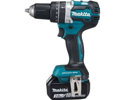 Шуруповерт Makita дрель-шуруповерт с ударом LXT, 18В, 3Аг х 2шт, DC18RC, кейс, (DHP484RFE)