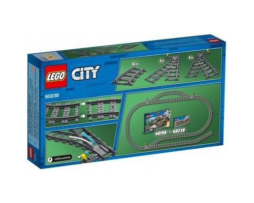 Конструктор LEGO City Залізничні стрілки 8 деталей (60238)