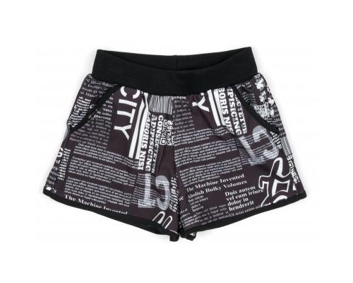 Шорти дитячі Monili з написами (9107-128G-black)
