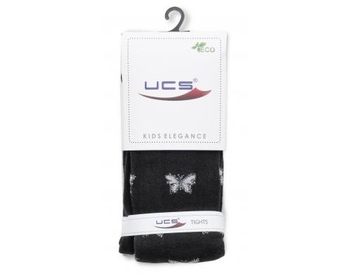 Колготки дитячі UCS Socks з метеликами (M0C0301-2110-5G-black)