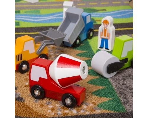 Дитячий килимок Melissa&Doug Дорожній килимок / дерев'яні іграшки (MD5195) Дитячий килимок Melissa&Doug Дорожній килимок / дерев'яні іграшки (MD5195)