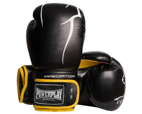 Боксерські рукавички PowerPlay 3018 12oz Black/Yellow (PP_3018_12oz_Black/Yellow)