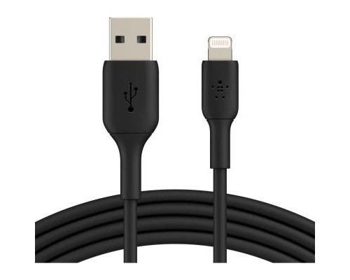 Дата кабель USB 2.0 AM to Lightning 1.0m PVC black Belkin (CAA001BT1MBK)