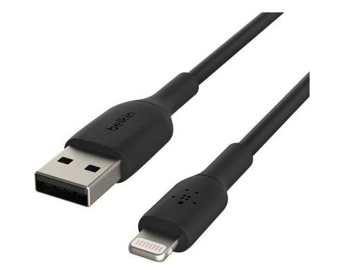 Дата кабель USB 2.0 AM to Lightning 1.0m PVC black Belkin (CAA001BT1MBK)