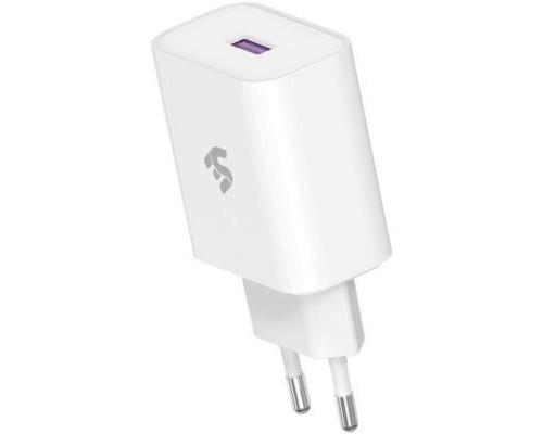 Зарядний пристрій 2E USB Wall Charger QC3.0 DC5V/3A, Max 18W, white (2E-WC1USB18W-W)
