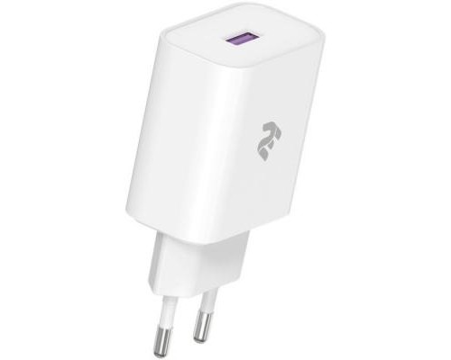 Зарядний пристрій 2E USB Wall Charger QC3.0 DC5V/3A, Max 18W, white (2E-WC1USB18W-W)