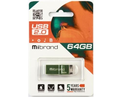USB флеш накопичувач Mibrand 64GB Сhameleon Light Green USB 2.0 (MI2.0/CH64U6LG)