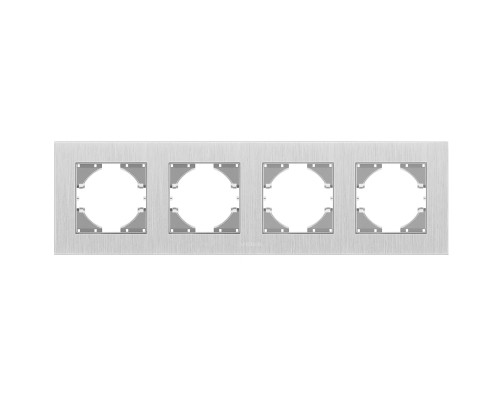 Рамка Videx BINERA сріблястий алюміній 4 поста (VF-BNFRA4H-SL)