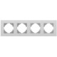Рамка Videx BINERA сріблястий алюміній 4 поста (VF-BNFRA4H-SL)