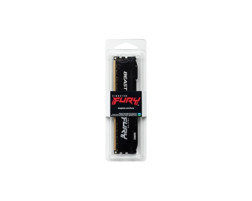 Модуль пам'яті для комп'ютера DDR3 8GB 1600 MHz Fury Beast Black Kingston Fury (ex.HyperX) (KF316C10BB/8)