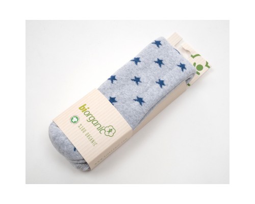 Колготки дитячі Bibaby махрові із зірочками (68379-68-grayblue)