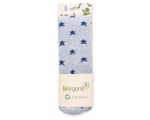 Колготки дитячі Bibaby махрові із зірочками (68379-68-grayblue)