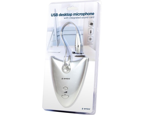 Мікрофон Gembird MIC-DU-01 Silver (MIC-DU-01)
