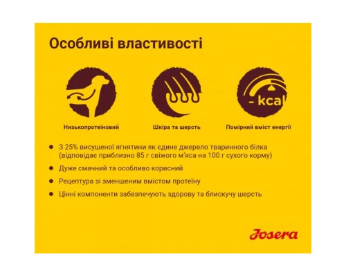Сухий корм для собак Josera Lamm&Reis 900 г (4032254745235)