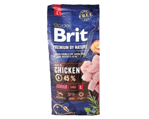 Сухий корм для собак Brit Premium Dog Junior L 15 кг (8595602526437)