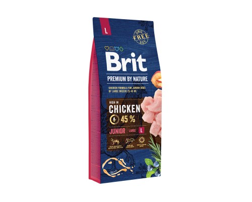 Сухий корм для собак Brit Premium Dog Junior L 15 кг (8595602526437)