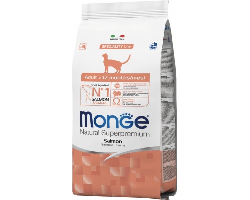 Сухий корм для кішок Monge Cat Adult з лососем 10 кг (8009470056298)