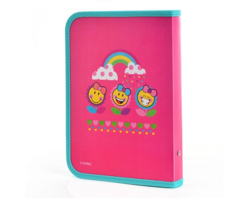 Папка для зошитів Yes В5 на блискавці Smiley World pink (491363)