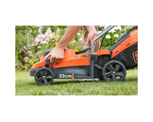 Газонокосарка Black&Decker акумуляторна 18 В, 4.0 Ач, 32 см, 2 АКБ та ЗП (BCMW33184L2)
