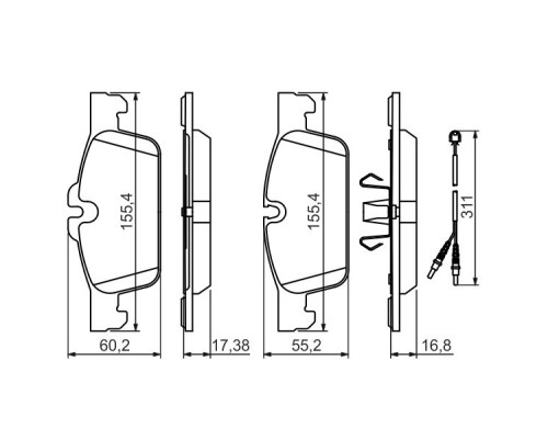 Гальмівні колодки Bosch 0 986 494 527