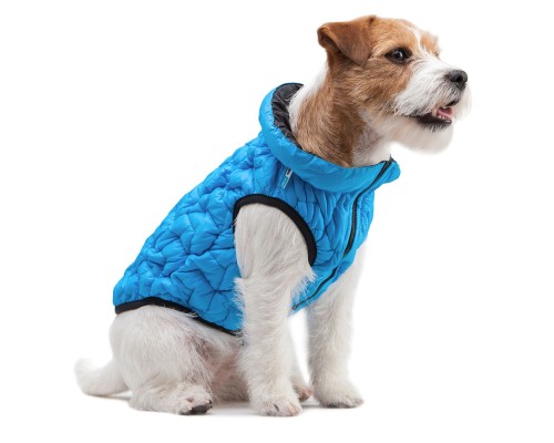 Курточка для тварин Collar AiryVest UNI двостороння L 55 блакитно-чорна (2571)