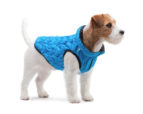 Курточка для тварин Collar AiryVest UNI двостороння L 55 блакитно-чорна (2571)