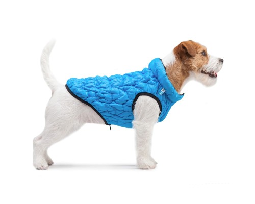 Курточка для тварин Collar AiryVest UNI двостороння L 55 блакитно-чорна (2571)