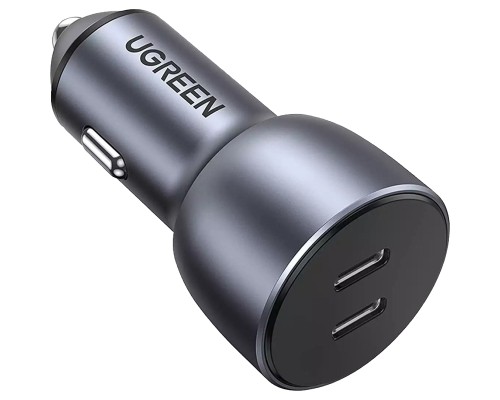 Зарядний пристрій Ugreen QC 3.0+QC 3.0 Dual USB-A 40W Fast Car Charger Space Grey (CD213) (70594)