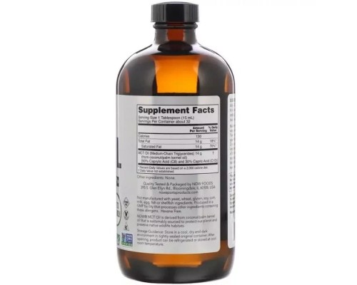 Трави Now Foods Олія МСТ, MCT Oil, Без Смаку, 473 мл (NOW-02211)