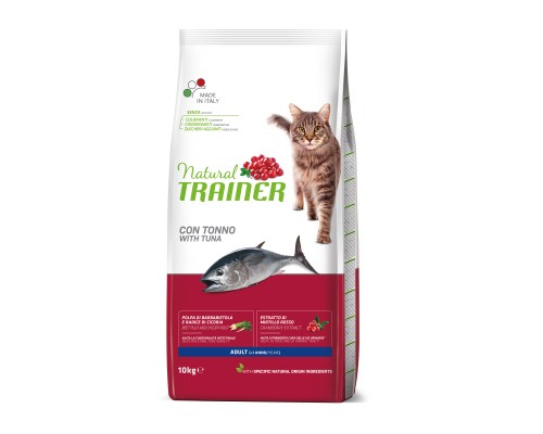 Сухий корм для кішок Trainer Natural Super Premium Adult з тунцем 10 кг (8059149246994)