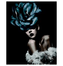 Картина по номерам ZiBi Дівчинка з чорною трояндою 40*50 см ART Line (ZB.64226)