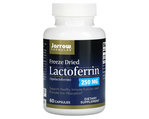 Пробіотики Jarrow Formulas Лактоферин сублімований, 250 мг, Lactoferrin, Freeze Dried, 60 ка (JRW-21011)