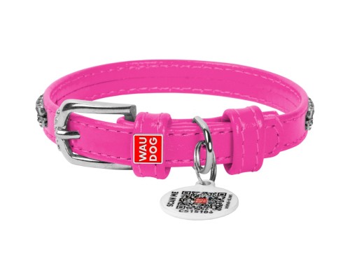 Нашийник для тварин WAUDOG Glamour з QR-паспортом 