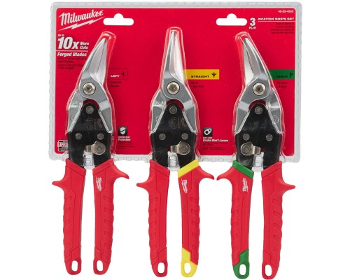 Ножиці по металу Milwaukee набір 3шт (48224533)
