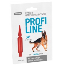 Краплі для тварин ProVET Profiline інсектоакарицид для собак 20-40 кг 1/3 мл (4823082431069)