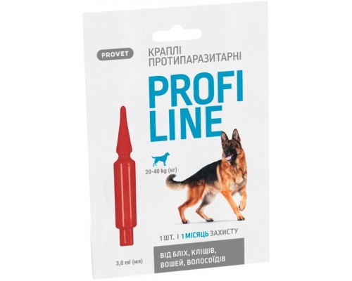Краплі для тварин ProVET Profiline інсектоакарицид для собак 20-40 кг 1/3 мл (4823082431069)