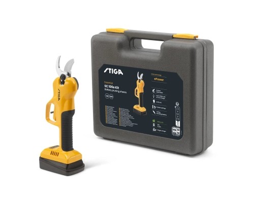 Секатор Stiga 20V, Li-lon 2Ah, кейс (SC100eKit)