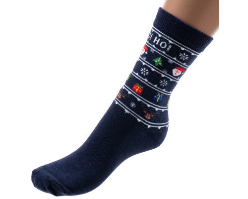 Шкарпетки дитячі Bross новорічні (2101-13-blue)