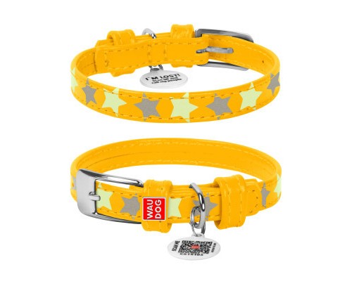 Нашийник для тварин WAUDOG Glamour з QR-паспортом 