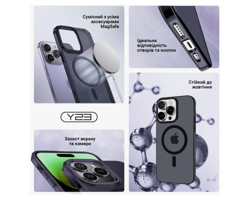 Чохол до мобільного телефона Armorstandart Y23 MagSafe Apple iPhone 15 Plus Transparent Black (ARM68334)